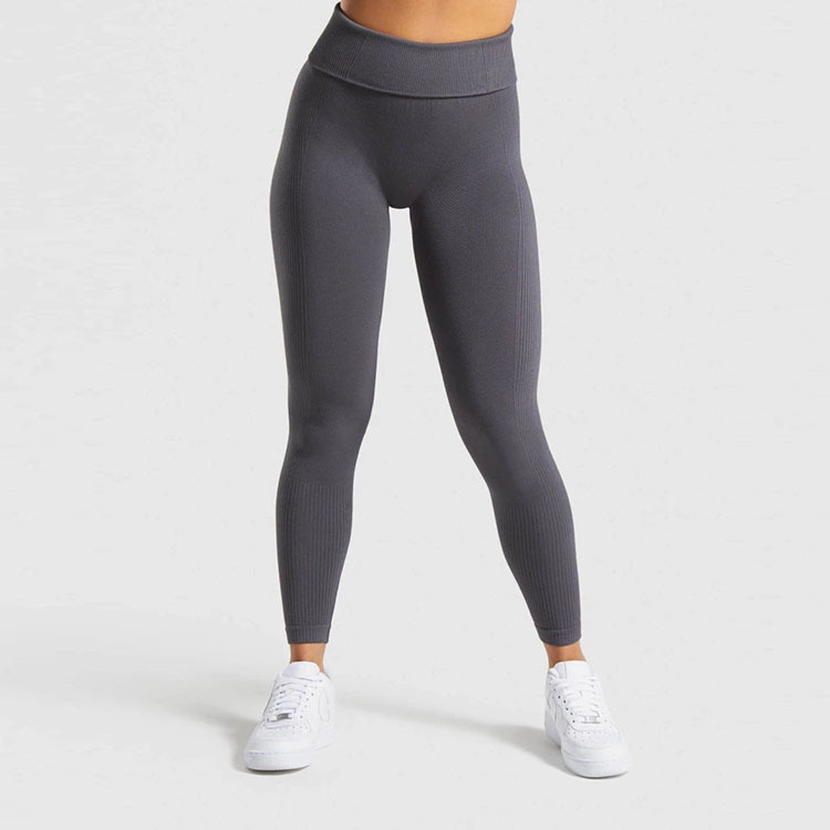 K3194 ribbed seamless workout tights